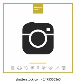 Camera symbol icon. Graphic elements for your design