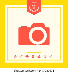 Camera symbol icon. Graphic elements for your design