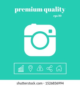 Camera symbol icon. Graphic elements for your design
