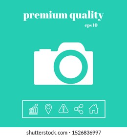 Camera symbol icon. Graphic elements for your design