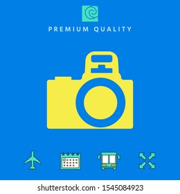 Camera symbol icon. Graphic elements for your design
