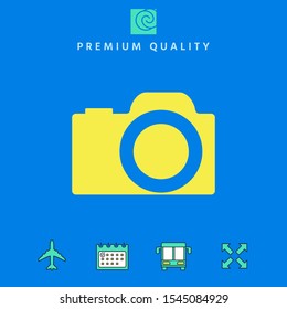 Camera symbol icon. Graphic elements for your design