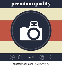 Camera symbol icon. Graphic elements for your design