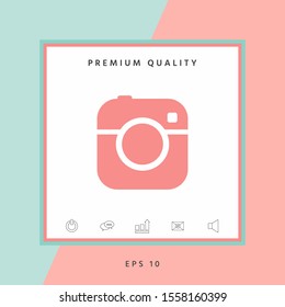 Camera symbol icon. Graphic elements for your design