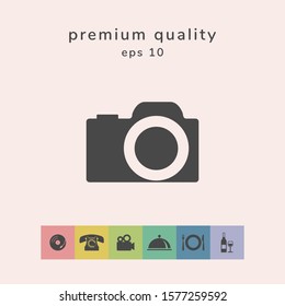 Camera symbol icon. Graphic elements for your design