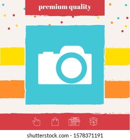 Camera symbol icon. Graphic elements for your design