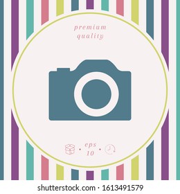 Camera symbol icon. Graphic elements for your design