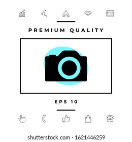 Camera symbol icon. Graphic elements for your design