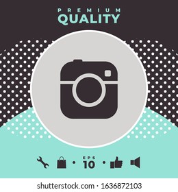 Camera symbol icon. Graphic elements for your design