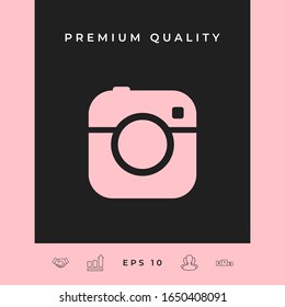 Camera symbol icon. Graphic elements for your design