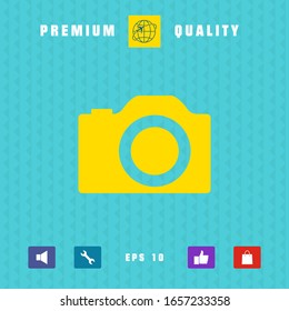 Camera symbol icon. Graphic elements for your design