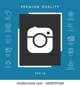 Camera symbol icon. Graphic elements for your design