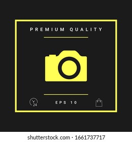 Camera symbol icon. Graphic elements for your design