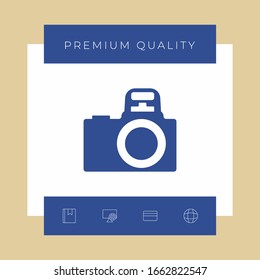 Camera symbol icon. Graphic elements for your design