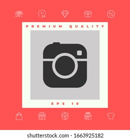 Camera symbol icon. Graphic elements for your design