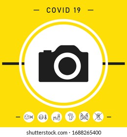 Camera symbol icon. Graphic elements for your design