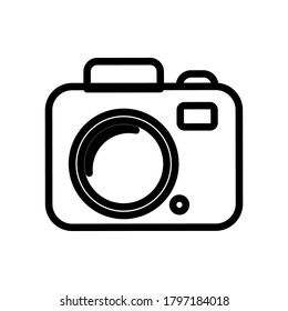 camera symbol line icon, Vector Illustration