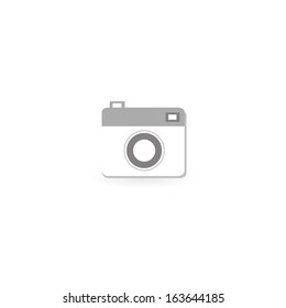 Camera symbol on white background 