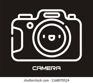 CAMERA SYMBOL VECTOR ICON 