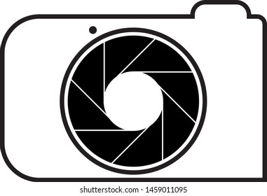 Camera symbol for your web site design, logo, app, UI. Camera Icon in trendy flat style isolated on white background. Vector illustration