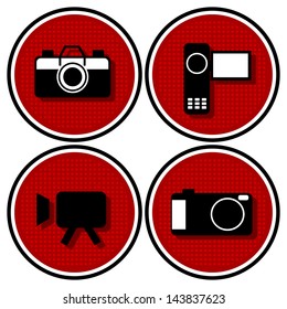 camera, symbols
