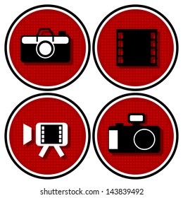 camera, symbols