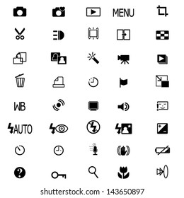 Camera symbols icon set