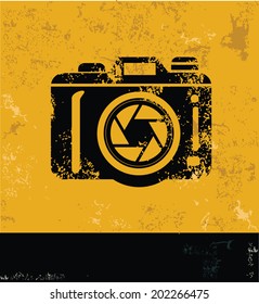 Camera Symbol,yellow vector