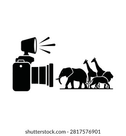 Camera taking picture of wild animals