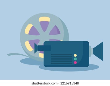 camera with tape reel of cinema