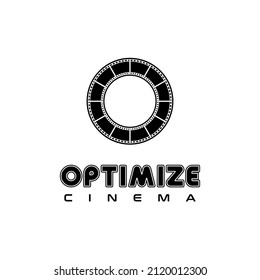 Camera Tape Reel Letter O for Film Production Or Film Studio Logo Design Inspiration