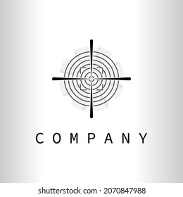 Camera target flower logo design