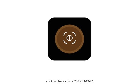 Camera target icon camera photo snapshot capture photograph on white background.