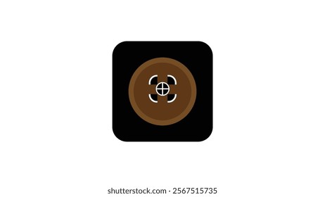 Camera target icon camera photo snapshot capture photograph on white background.