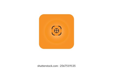 Camera target icon camera photo snapshot capture photograph on white background.