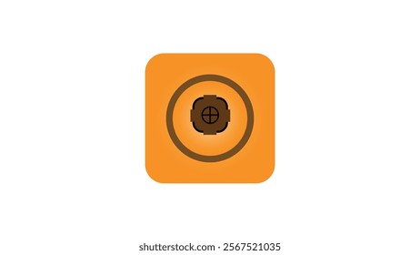 Camera target icon camera photo snapshot capture photograph on white background.