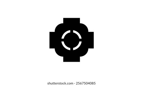 Camera target icon simple camera photo snapshot capture photograph on white background