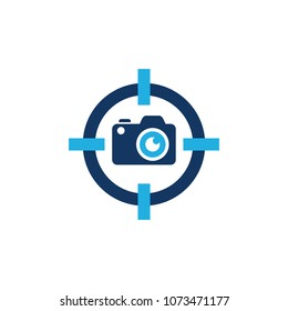 Camera Target Logo Icon Design