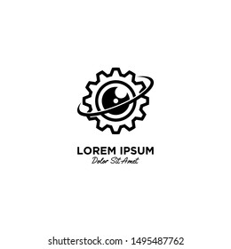 Camera Techno logo vector icon illustration