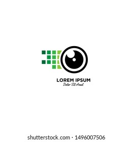Camera Techno logo vector icon illustration