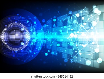 Camera Technology Network Security design on Light Blue Background vector illustration