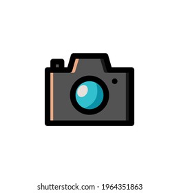 Camera Technology Outline Icon Logo Vector Illustration
