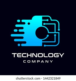 Camera technology vector logo template. 