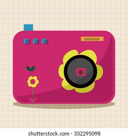 camera theme elements vector,eps