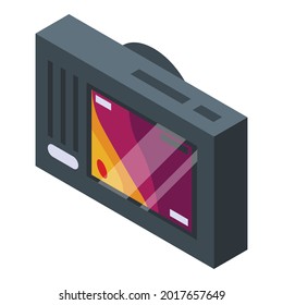 Icono de imagen térmica de cámara. Isométrico del icono del vector de imágenes térmicas de la cámara para el diseño web aislado en fondo blanco