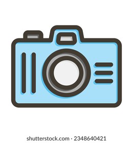Camera Thick Line Filled Colors For Personal And Commercial Use.
