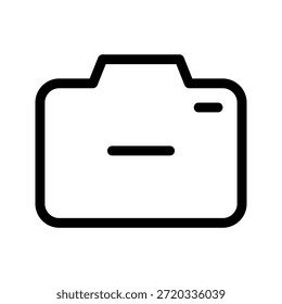Ícone fino da câmera. O ícone pode ser usado para sites, aplicativos móveis, modelos de apresentação, ilustração, etc.