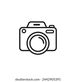 Camera of thin line icon, camera logo symbol vector illustration, thin line symbol on white background 