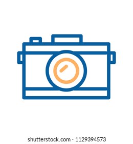 Camera thin line icon. Vector illustration for photography concepts