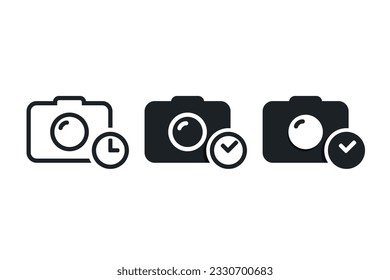 Camera time icon. Illustration vector